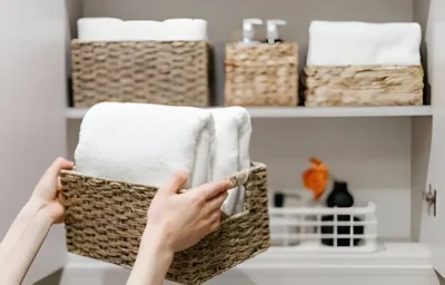 Bathroom basket storage