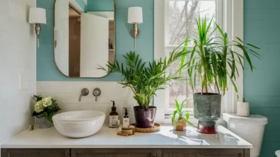 Add Greenery to Bathroom Decorating