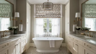 Brighten Up Your Bathroom With Window Treatments - bathroom window decor ideas