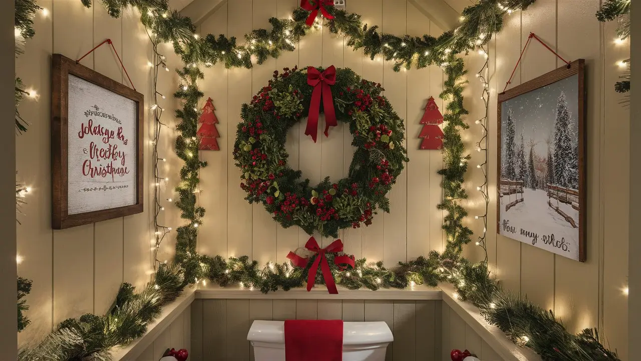 Christmas Bathroom Wall Decor Ideas Spruce Up Your Bath for Christmas